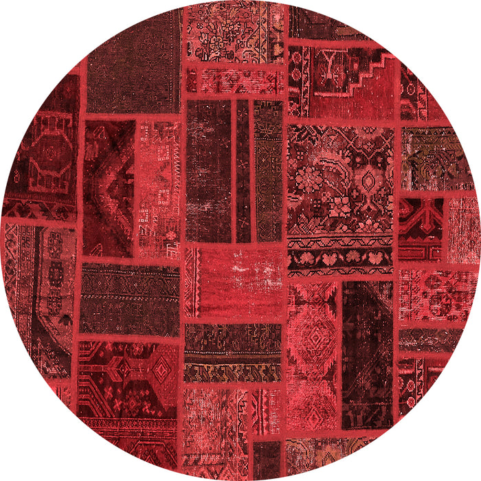 Patchwork Red Transitional Rug, abs5644red