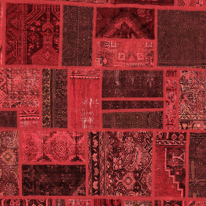 Patchwork Red Transitional Area Rugs