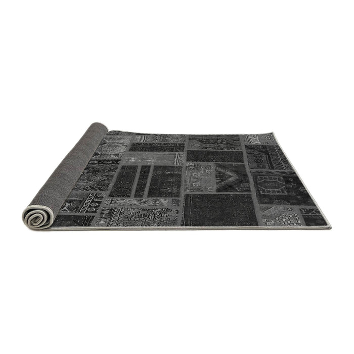 Sideview of Patchwork Gray Transitional Rug, abs5644gry