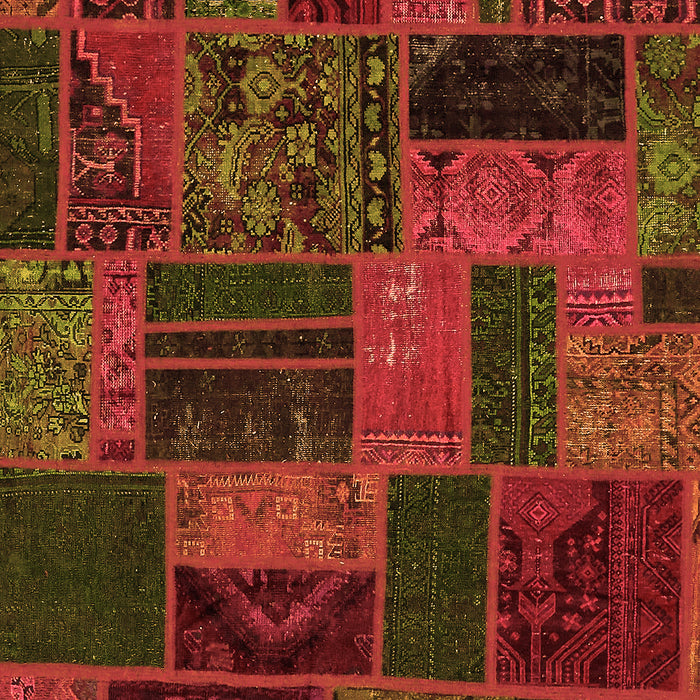 Patchwork Orange Transitional Rug, abs5644org