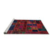 Sideview of Machine Washable Abstract Purple Rug, wshabs5645