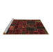 Sideview of Machine Washable Oriental Brown Modern Rug, wshabs5645brn