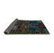 Sideview of Oriental Turquoise Modern Rug, abs5645turq