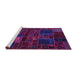 Sideview of Machine Washable Oriental Purple Modern Area Rugs, wshabs5645pur