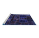 Sideview of Machine Washable Oriental Blue Modern Rug, wshabs5645blu