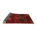 Sideview of Oriental Orange Modern Rug, abs5645org