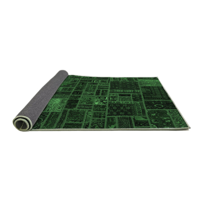 Sideview of Oriental Emerald Green Modern Rug, abs5645emgrn