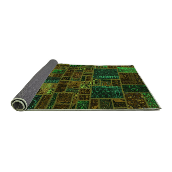 Sideview of Oriental Green Modern Rug, abs5645grn