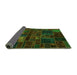 Sideview of Oriental Green Modern Rug, abs5645grn