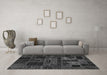 Machine Washable Oriental Gray Modern Rug in a Living Room,, wshabs5645gry