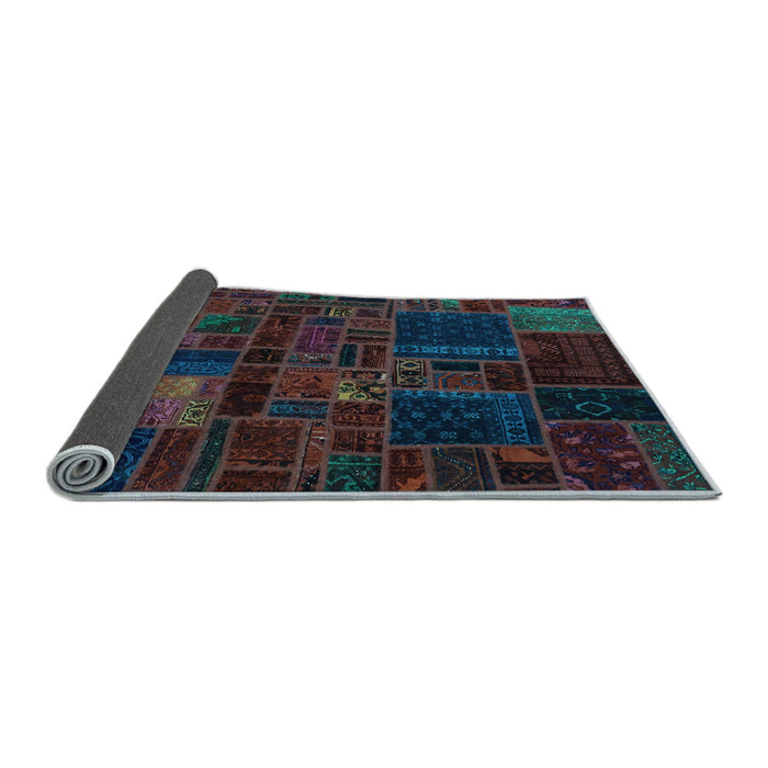 Sideview of Oriental Light Blue Modern Rug, abs5645lblu