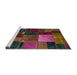 Sideview of Machine Washable Abstract Brown Rug, wshabs5646