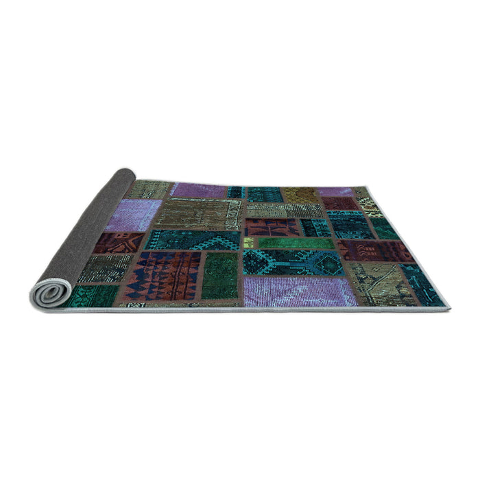 Sideview of Oriental Light Blue Modern Rug, abs5646lblu