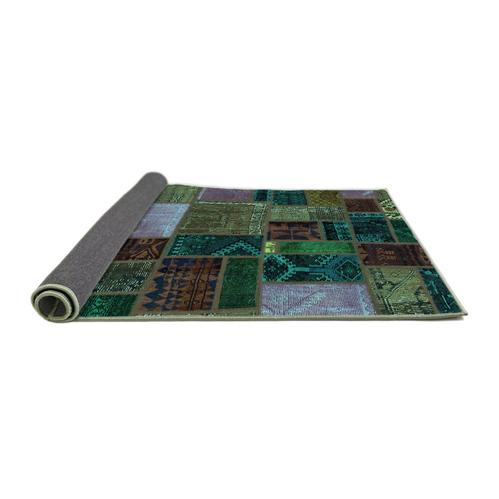 Sideview of Oriental Turquoise Modern Rug, abs5646turq