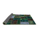 Sideview of Oriental Turquoise Modern Rug, abs5646turq