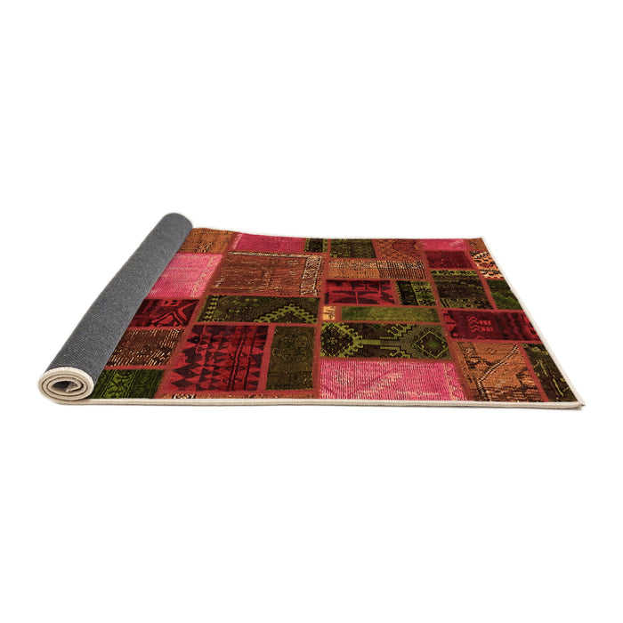 Sideview of Oriental Orange Modern Rug, abs5646org