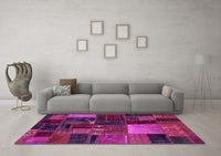 Machine Washable Oriental Pink Modern Rug, wshabs5646pnk