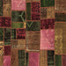 Square Oriental Brown Modern Rug, abs5646brn