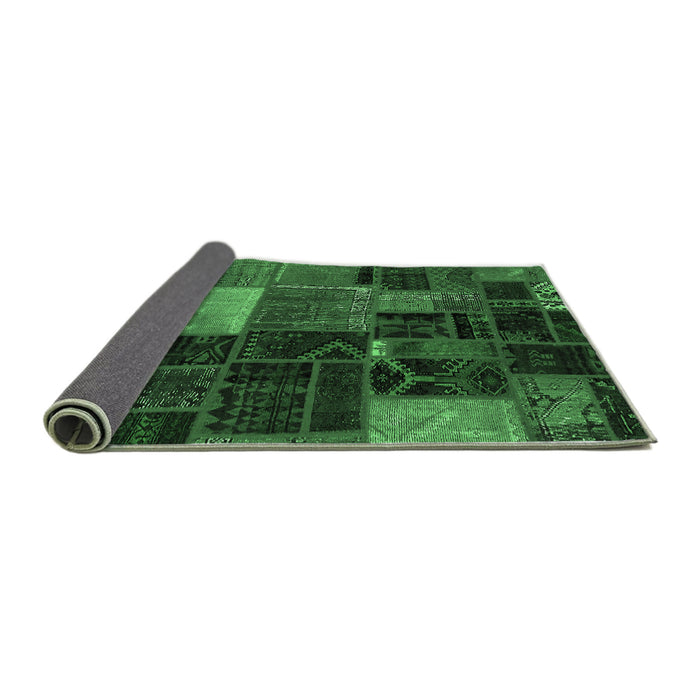 Sideview of Oriental Emerald Green Modern Rug, abs5646emgrn