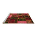 Sideview of Machine Washable Oriental Orange Modern Area Rugs, wshabs5646org