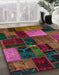 Machine Washable Abstract Brown Rug in a Family Room, wshabs5646