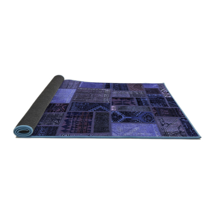 Sideview of Oriental Blue Modern Rug, abs5646blu