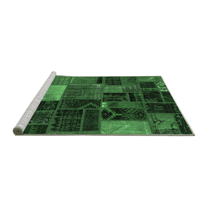 Sideview of Machine Washable Oriental Emerald Green Modern Area Rugs, wshabs5646emgrn