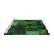 Sideview of Machine Washable Oriental Emerald Green Modern Area Rugs, wshabs5646emgrn