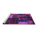 Sideview of Machine Washable Oriental Purple Modern Area Rugs, wshabs5646pur