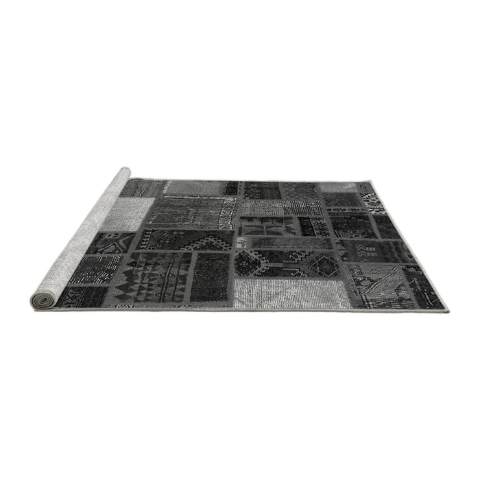 Sideview of Machine Washable Oriental Gray Modern Rug, wshabs5646gry