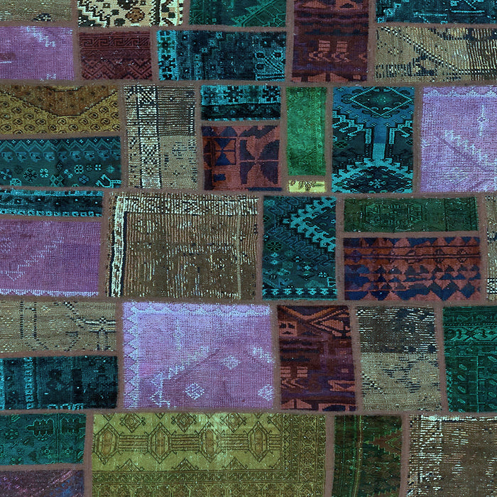 Square Oriental Light Blue Modern Rug, abs5646lblu