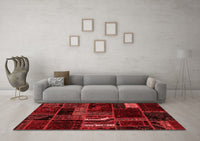 Machine Washable Oriental Red Modern Rug, wshabs5647red