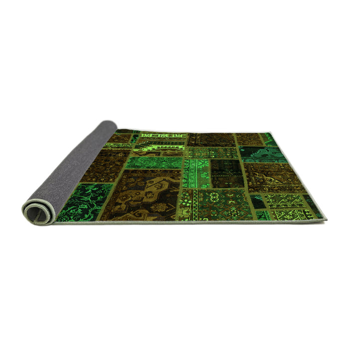 Sideview of Oriental Green Modern Rug, abs5647grn