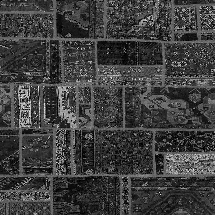 Square Machine Washable Oriental Gray Modern Rug, wshabs5647gry