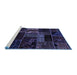 Sideview of Machine Washable Oriental Blue Modern Rug, wshabs5647blu