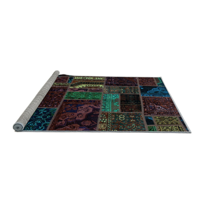 Sideview of Machine Washable Oriental Light Blue Modern Rug, wshabs5647lblu