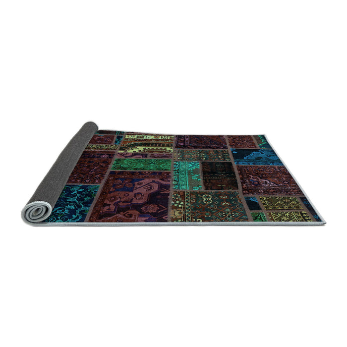Sideview of Oriental Light Blue Modern Rug, abs5647lblu