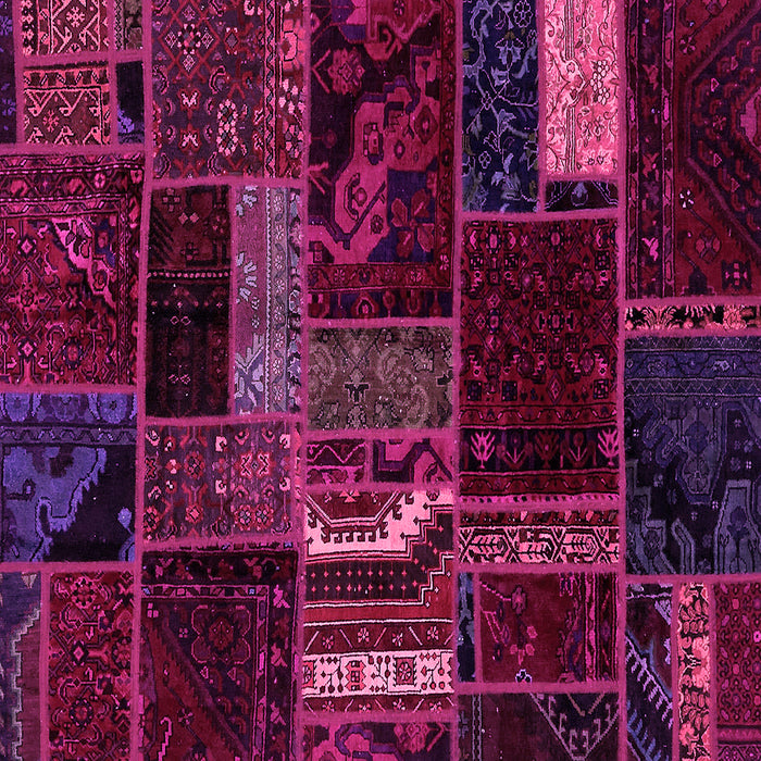 Square Machine Washable Oriental Pink Modern Rug, wshabs5647pnk