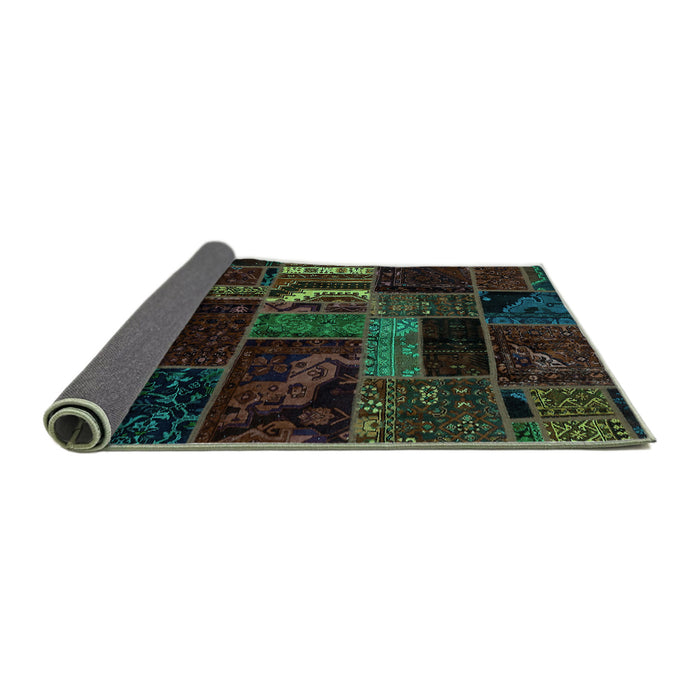 Sideview of Oriental Turquoise Modern Rug, abs5647turq