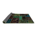 Sideview of Oriental Turquoise Modern Rug, abs5647turq