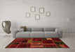 Machine Washable Oriental Orange Modern Area Rugs in a Living Room, wshabs5647org