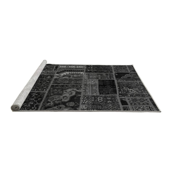 Sideview of Machine Washable Oriental Gray Modern Rug, wshabs5647gry