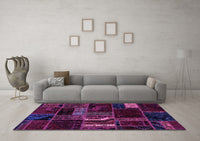 Machine Washable Oriental Purple Modern Rug, wshabs5647pur