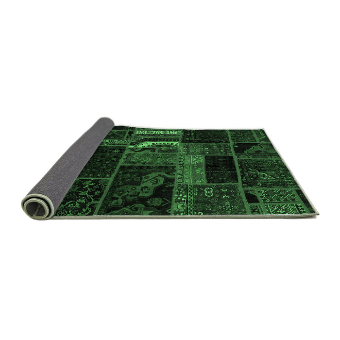 Sideview of Oriental Emerald Green Modern Rug, abs5647emgrn