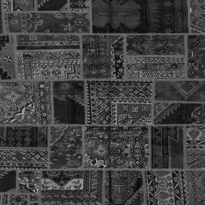 Square Machine Washable Oriental Gray Modern Rug, wshabs5648gry