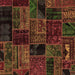 Square Oriental Brown Modern Rug, abs5648brn