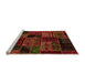 Sideview of Machine Washable Oriental Orange Modern Area Rugs, wshabs5648org