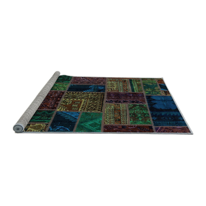 Sideview of Machine Washable Oriental Light Blue Modern Rug, wshabs5648lblu
