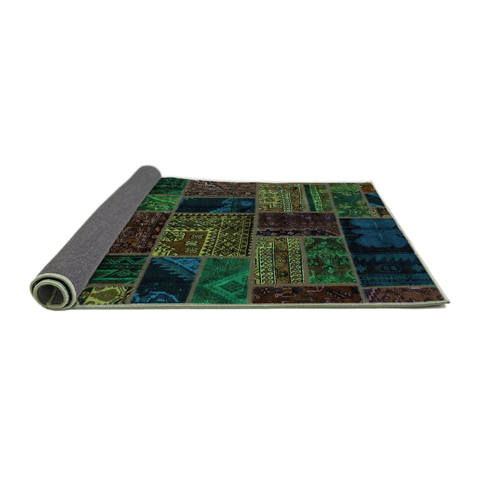 Sideview of Oriental Turquoise Modern Rug, abs5648turq