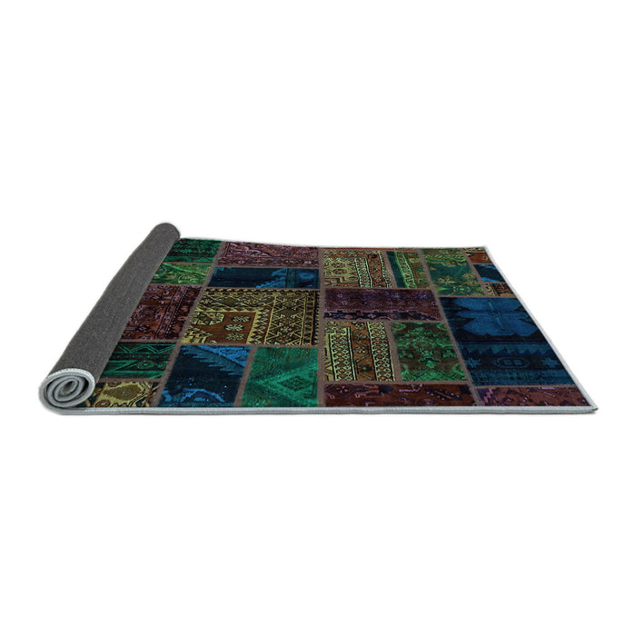 Sideview of Oriental Light Blue Modern Rug, abs5648lblu